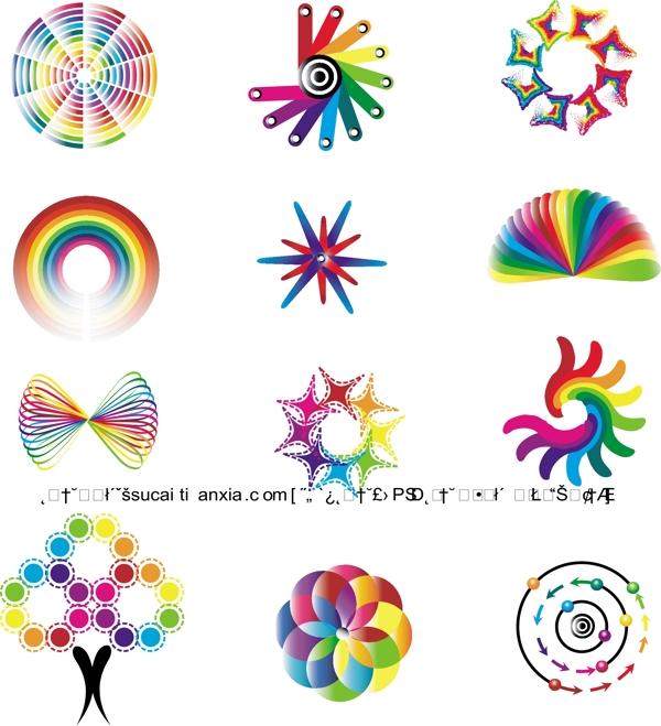 創(chuàng)意煥彩LOGO圖標(biāo)矢量素材