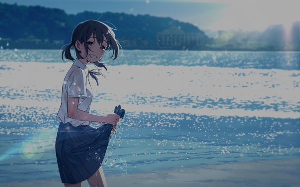 彩色動漫人物插畫背景