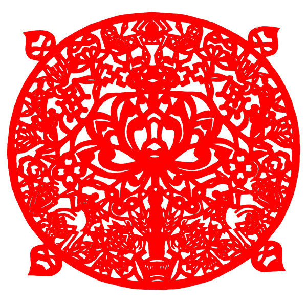 圓形窗花剪紙民間美術(shù)0058