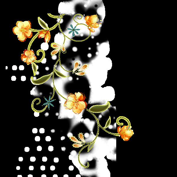 花朵手绘花纹图案素材