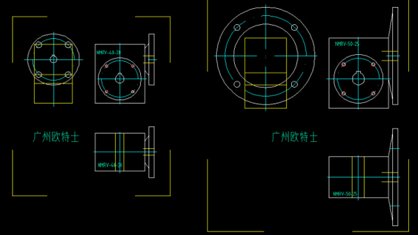 NMRV40205025減速機(jī)外形圖
