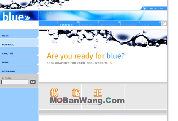 藍(lán)色企業(yè)網(wǎng)站模板