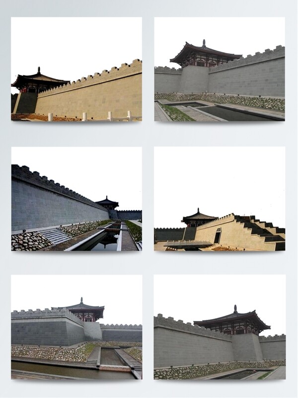 中国西安古城元素城墙