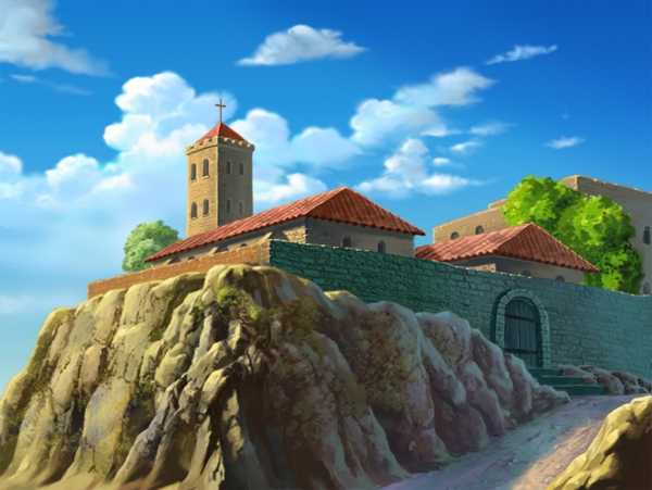动画背景教堂图片