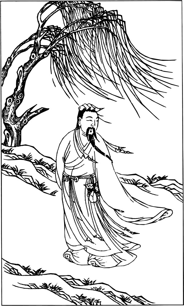 古版畫教化類人物畫矢量EPS格式0354