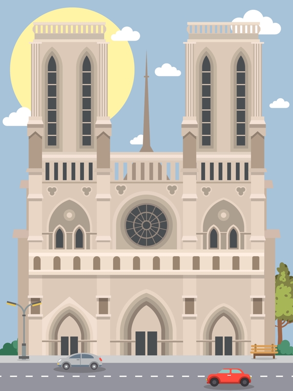 城市剪影之巴黎圣母院