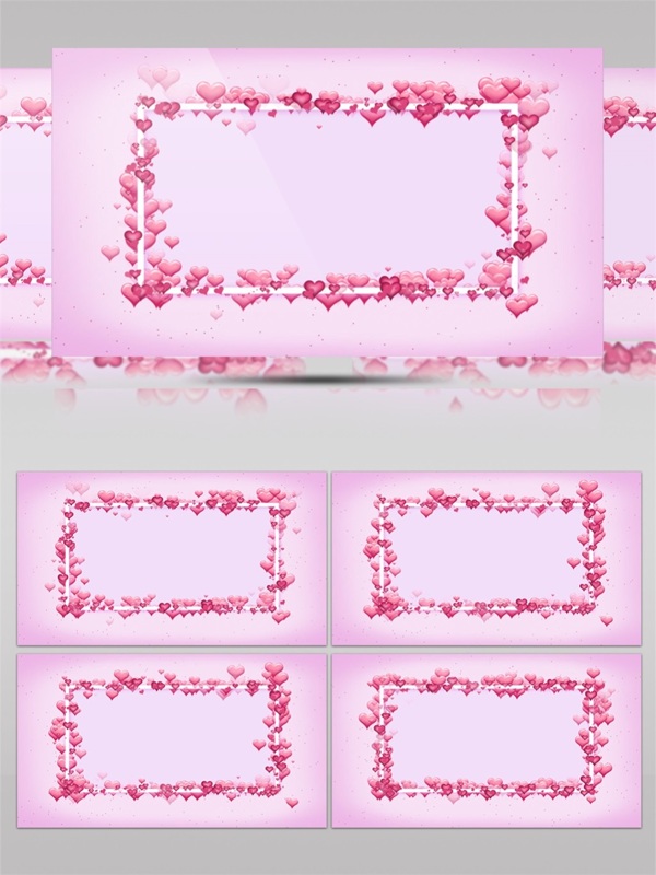 粉色花框高清视频素材