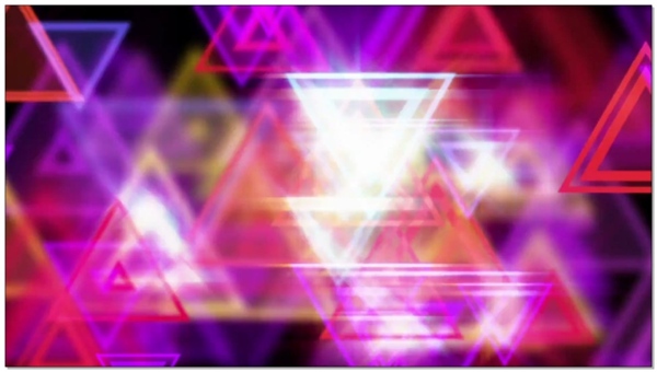 三角形套环霓虹灯闪烁视频素材