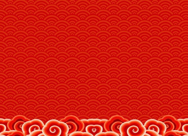 中国风红色背景图