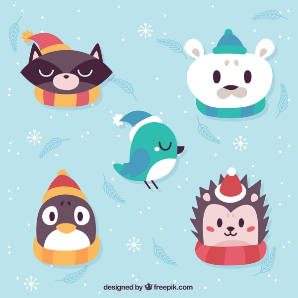 5款可爱冬季动物头像