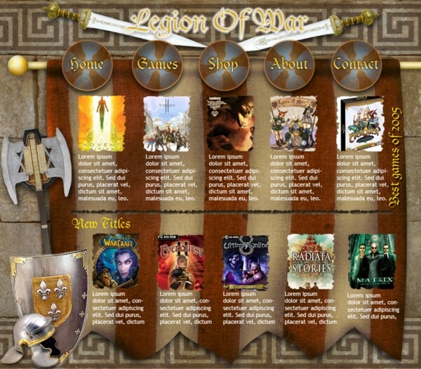 古罗马军团游戏网页模板