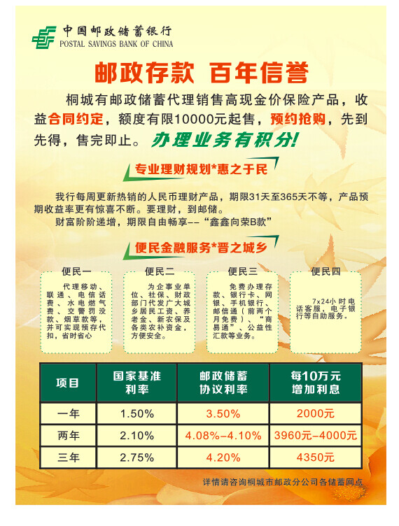 邮政储蓄海报