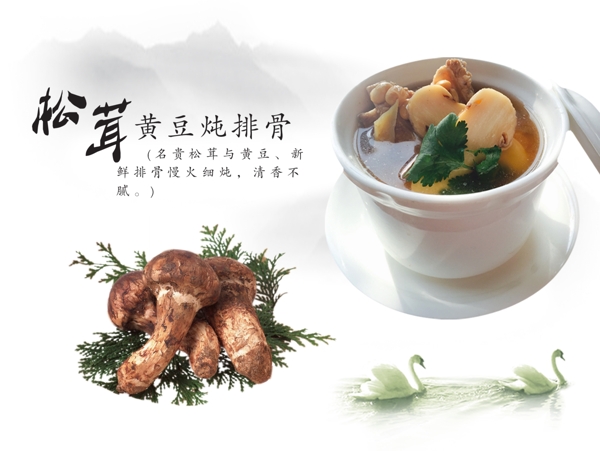 松茸黃豆燉排骨