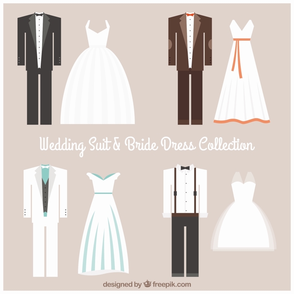 结婚礼服和新娘礼服收藏
