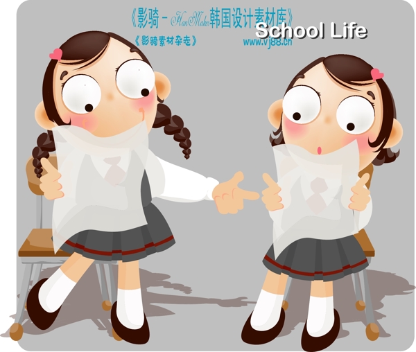 學(xué)生課堂小孩兒童學(xué)習(xí)上學(xué)韓國(guó)花紋時(shí)尚花紋底紋矢量素材矢量圖片HanMaker韓國(guó)設(shè)計(jì)素材庫(kù)