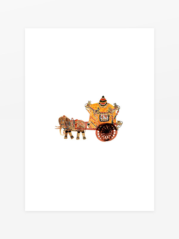 國(guó)粹皮影戲大象與華麗馬車(chē)