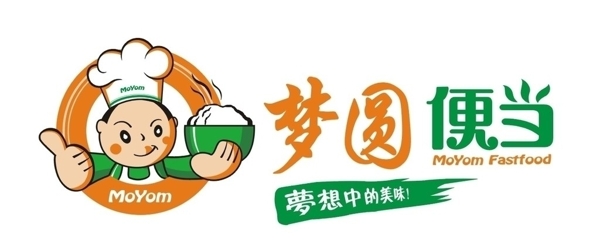 梦圆快餐标志图案福林制伞厂呈现图片
