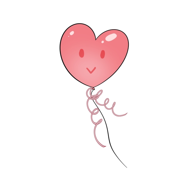爱心装饰图案粉色气球