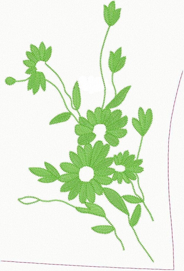 繡花植物花卉家紡免費(fèi)素材