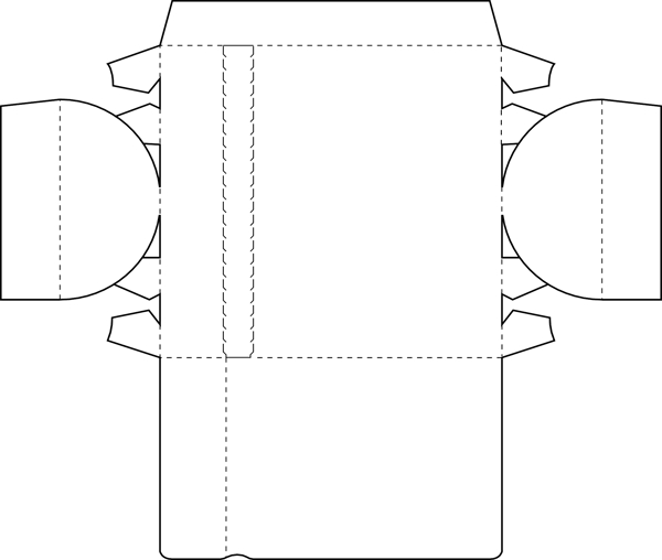 包装盒外形矢量纸盒矢量包装盒展开分割图矢量42
