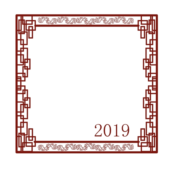 2019年新年立體邊框