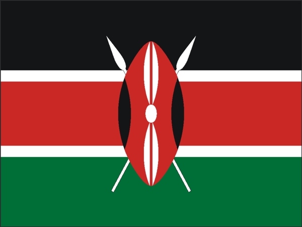 矢量肯尼亚国旗