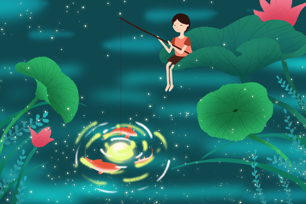 星空荷塘
