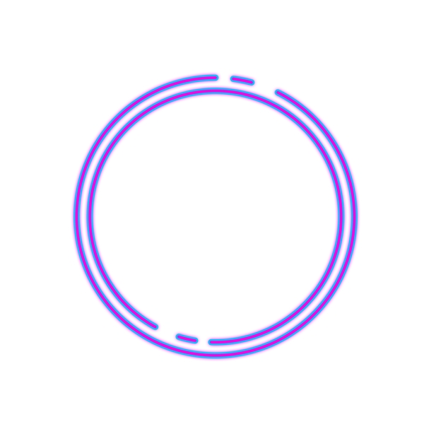紫色线条霓虹灯装饰圆形