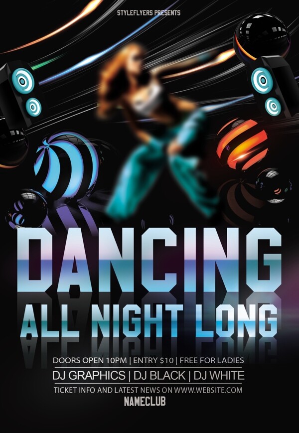舞蹈之夜酒吧海报图片