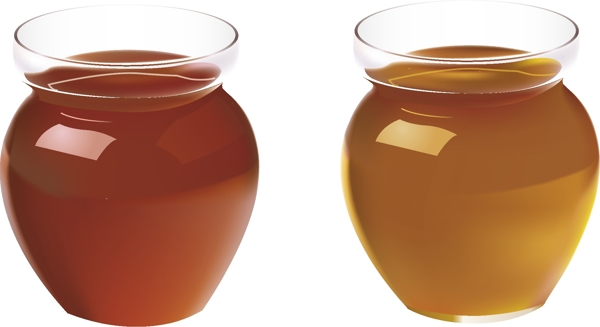 蜂蜜玻璃罐写实