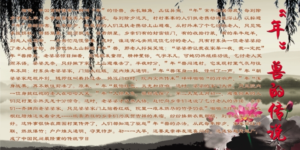 年獸傳說展板圖片