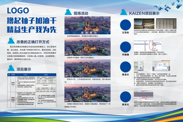 大气企业文化墙教师风采展示