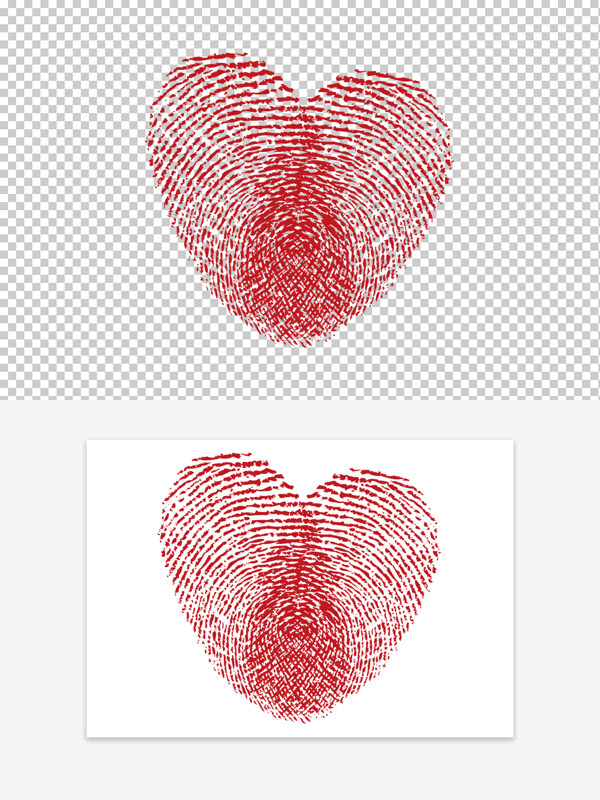 情人节纸纹组成心形元素