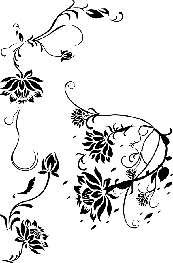 歐美花紋3670矢量EPS