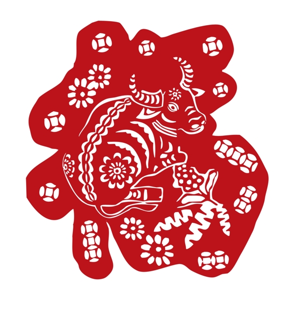 牛年福字