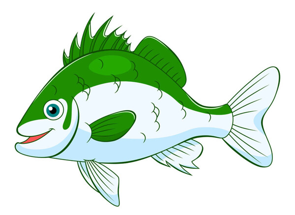 綠色卡通魚圖片