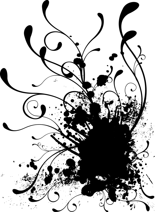 歐美花紋3665矢量EPS