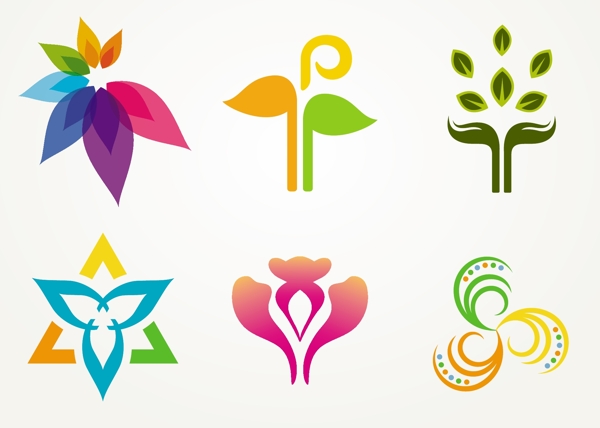 鲜花logo设计