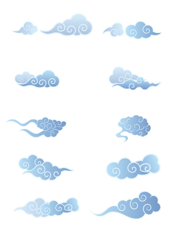 创意云纹中国风元素