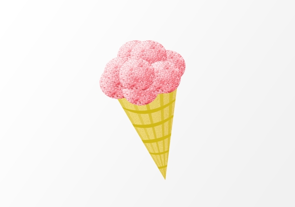 夏季解暑冰淇淋蛋筒元素