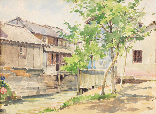風(fēng)景水彩圖片