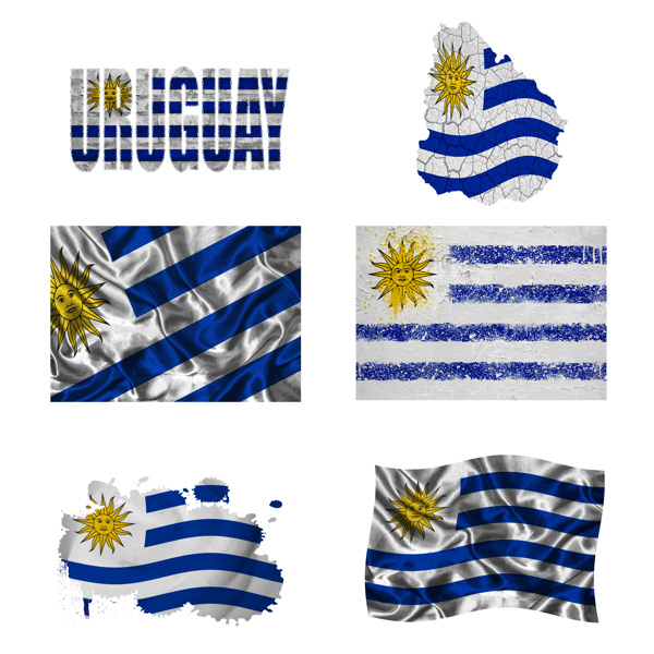 乌拉圭国旗地图图片