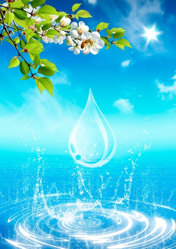 水紋水花水滴圖片