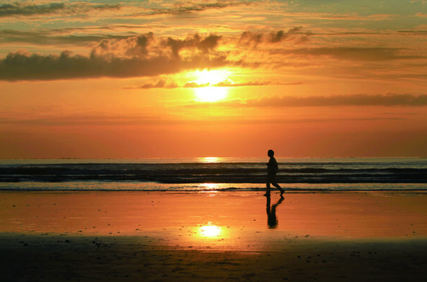 海边日落风景摄影图片