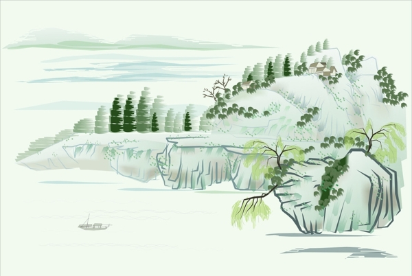 水墨山水畫