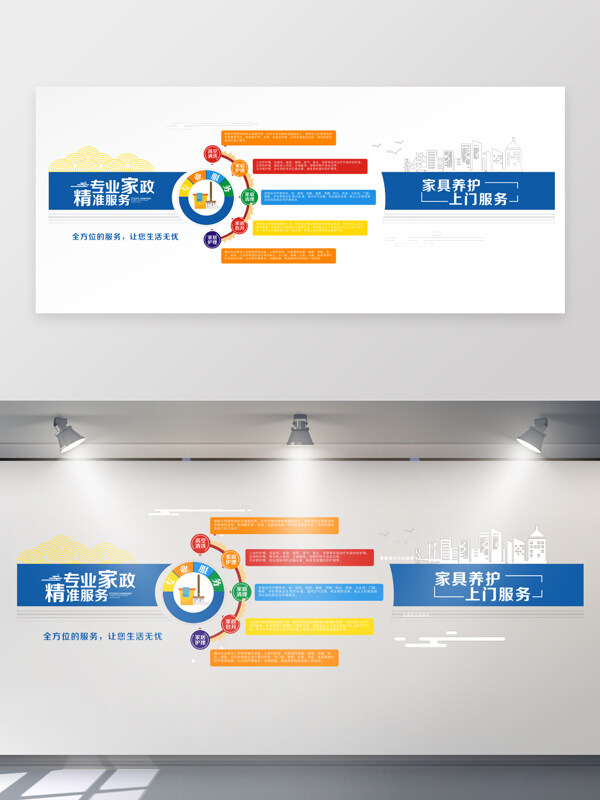 保母家政形象公司培训展板