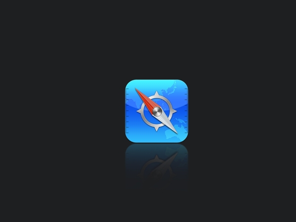 蓝色手机网页指南针图标icon设计