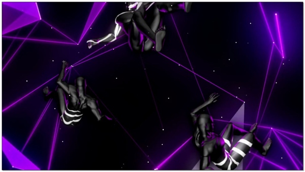 紫色背景机器人视频素材