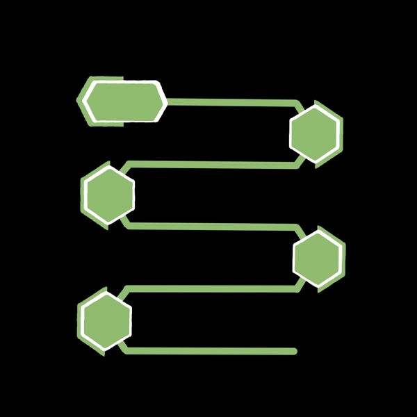 绿色线条样式分类图标