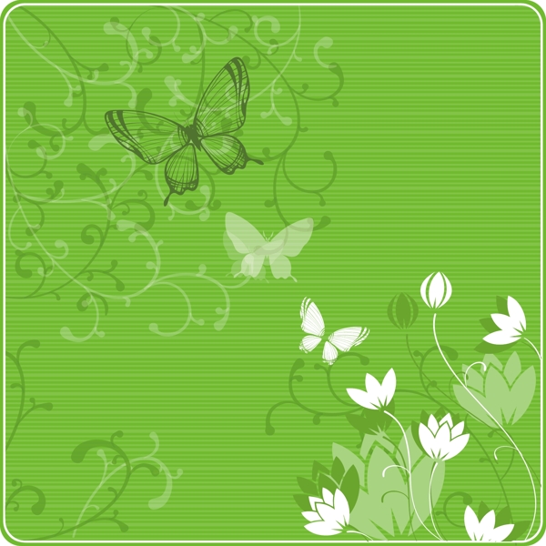 蝴蝶花朵绿植背景素材